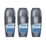 Dove Men Care Clean Comfort Roll-on Deodorant Non-Irritant 50ml 3, 6 Pack