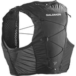 Salomon Active Skin 4 Compatible with Flasks Unisex Running Vest Hiking Trail, 4L, Precision Fit, Easy Access, and Optimized Storage, Black, XL