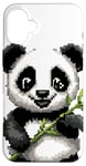 iPhone 16 Plus Cute Retro-Style Panda Holding Bamboo for Kids Case