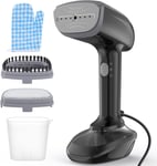 Powerful Handheld Fabric Steamer - 1800W with Fast Ceramic Heat-Up Black 