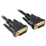 PremiumCord Câble de Connexion DVI 10m, Dual-Link, DVI-D (24 + 1) Mâle à Mâle, Numérique, Résolution 2560x1600p 60Hz, Full HD 1080p, Couleur Noir