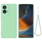 Motorola Moto G85 (5G) Liquid Silikon Deksel med Stropp - Grønn