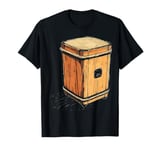 Cajon Music Instrument Motif Illustration Cajon T-Shirt