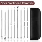 Blackhead Pimple Remover Tool Facial Spot Acne Popping Comedone Extractor 9pcs