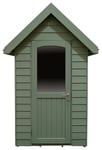 Forest Garden Overlap Retreat Shed - 6x4ft, Green, Installed Green