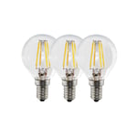 5 Watts E14 LED Bulb Clear Golf Ball Cool White Dimmable, Pack of 3