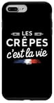 Coque pour iPhone 7 Plus/8 Plus humour Les Crêpes, c'est la Vie homme femmes