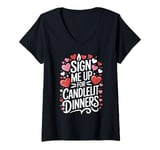 Womens Happy Valentines Day My Love Funny Quotes For Friends Lovers V-Neck T-Shirt