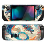 PlayVital Kit d'Autocollants de Protection pour Steam Deck OLED & LCD,Stickers Skin Vinyl pour Steam Deck OLED-Dragon Elysium