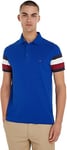 Tommy Hilfiger Men's Short-Sleeve Polo Shirt Slim Fit, Blue (Ultra Blue), L