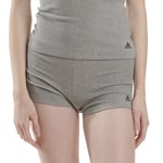 adidas Truser Active Flex Ribbed Boxer Shorts Grå bomull Small Dame