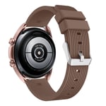 Samsung Galaxy Watch 3 41mm - Silikon armband 20mm Passar handled omkrets 135-235mm Kaffe