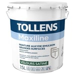 Peinture Tollens professionnelle Maxiline Velours Satiné Votre teinte: Peinture Blanche - Conditionnement: 15 Litres