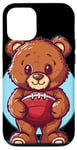 Coque pour iPhone 12/12 Pro Joli costume d'ours en peluche de football