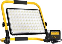 200W Projecteur LED Chantier 20000 Lumens Éclairage de Chantier Puissant Lumière Blanche 6500K Étanche IP66 avec Prise et Cordon de 4M pour Chantier d'atelier(Q254)