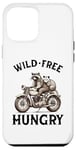 Coque pour iPhone 14 Pro Max Wild Free Hungry Moto Rider Biker Raton laveur