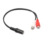 Practical Single 3.5mm Female to Dual RCA Female Audio Splitter Extender Cable