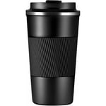 Kaffe-Resemugg, 500 ml Dubbelväggig Isolerad Vakuum-Kaffe-Tumbler med Läckagesäker Vändbar Isolerad Kaffe-Mugg, För Varm och Kall Vatten, Kaffe och Te