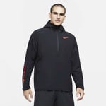 Nike Pro Men's 1/4-Zip Running Hoodie Sz M Black Red CZ1510 010