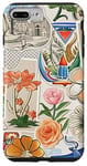 Coque pour iPhone 7 Plus/8 Plus Illustrations exquises de collage mondial de flore et de faune