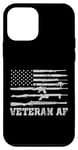 Coque pour iPhone 12 mini Veteran AF – Air Force – Militaire – Forces armées – Drapeau américain