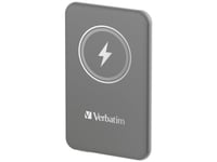 Verbatim Charge ''N'' Go, 5000 Mah, Lithium Polymer (Lipo), Quick Charge 3.0, Trådløs Lading, Grå