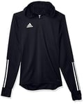 adidas CON20 TK Hood Hooded Track Top Mens, Black/White, LT2