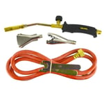 Brûleur torche à gaz régulateur flexible 2m Kit de mauvaises herbes Plombier Couvreur Propane Butane TE389