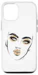 iPhone 15 Pro Abstract Woman Feminine Face Line Art Beauty Makeup Face Case