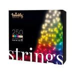 Twinkly Strings 100 LED RGB+ White, LED Light String, In- And Outdoor Smart Multicolor LED Lights, Compatible With Home Kit, Alexa And Google Home, Gaming, IP44, App Control, Black Wire, 8m