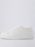 Selected Homme Chunky Cupsole Leather Trainers, White, Size 7, Men