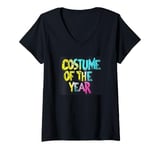 Womens Multicolor Costume of the Year V-Neck T-Shirt