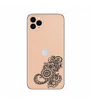 Coque Iphone 11 fleur mandala noir transparent