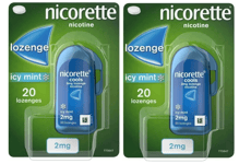 2-pack Nicorette Cools 2mg Icy Mint Lozenge Nicotine, (40 Lozenges) Sugar-Free