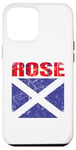 Coque pour iPhone 12 Pro Max Clan Rose Tartan Nom de famille écossais Scotland Pride