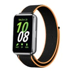 Nylon för Samsung Galaxy Fit 3 Justerbart elastiskt armband Klockarmband för iWatch Samsung Galaxy Fit3 Band Tillbehör black orange Samsung Galaxy Fit 3