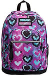 Seven Sac à Dos, New Fit Glossy Girl Sac à Dos Scolaire Rembourré, Sac à Livres, Taille Unique Filles et Garçons, Grande Capacité, pour L'École, le Sport & les Loisirs, avec Poches Latérales, Blanc