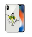 Coque Iphone XR ancre fleur tropical transparente