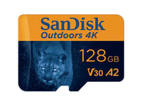 SanDisk 128GB Outdoors 4K UHS-I microSDXC Memory Card with SD Adapter