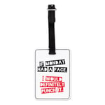 If Monday Had A Face I'd Punch It Visual Luggage Tag Suitcase Bag - Funny Travel