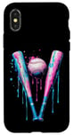 iPhone X/XS Sprinkles Drip Baseball Bat Art for Baseball Fans Design Case