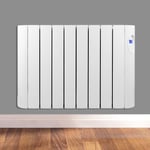 Oil Filled Radiator Heater 1500W Electric Wall Mounted Timer and Thermostat