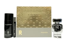 PACO RABANNE PHANTOM GIFT SET 50ML EDT + 10ML EDT + 150ML DEODORANT SPRAY. NEW