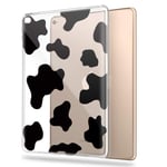 ZhuoFan For iPad Air 2 Case, Cover Silicone Transparent Clear with Pattern Slim Shockproof Soft Gel TPU Shell Sleeve Skin for Apple iPad Air 2 2014 Model Number A1566/A1567 Tablet, Cow
