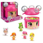 Pinypon - Mix & Max Neon Party, Conteneur avec 5 Figurines Exclusives pour Enfants de 4 à 8 ans (Famosa 700015210), Taille unique