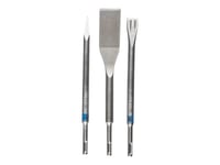 Bosch - Meiselsett - For Betong, Flis, Forsterket Betong, Murstein - Flat, Spiss, Spade - 3 Deler - Sds-Plus - Lengde: 260 Mm, 250 Mm