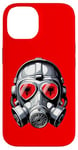 Coque pour iPhone 14 Drapeau Albanais Albanie Homme Masque à Gaz Graphique