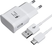 Chargeur Rapide Pour Samsung Téléphone, Chargeur Rapide Adaptatif Chargeur Usb Mâle Avec Câble De Charge Usb Type C Compatible Avec Galaxy A13 5g, S10, S9, S8 Plus, A51, A52, A53 5g, A33, A4[L18]