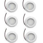 6 X Led 12v Spotlights Dimbara Husvagnsbåt Infälld Varmvita Downlights - Sfygv 6PCS