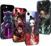 4 Pièces Coque Pour Xiaomi Note 13 5g 6.67'', Anime Motif Demon Slayer Kamado Tanjirou Nezuko Inosuke Manga Antichoc Tpu Silicone Protective Objectif Caméra Housse Étui De Téléphone Case, 05[Q2101]